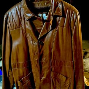MAKE OFFER Leather coat
